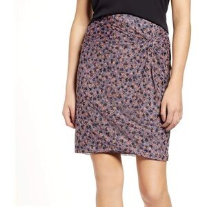 1.STATE Ditsy Drift Ruched Mini Skirt | Size S